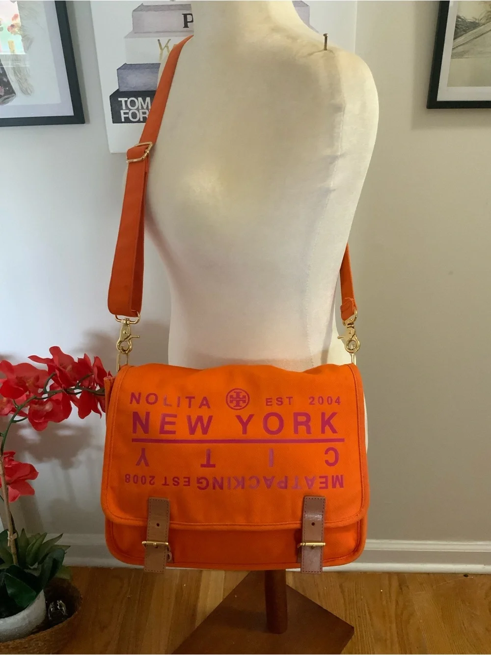 TORY BURCH VINTAGE NOLITA MESSENGER CROSSBODY BAG